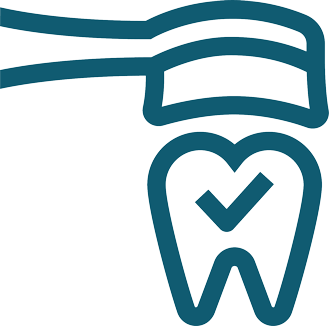 Quad Stream spraying between teeth